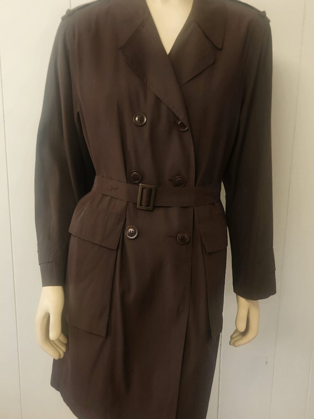 MaxMara trench coat 6 women's brown lightweight Italy